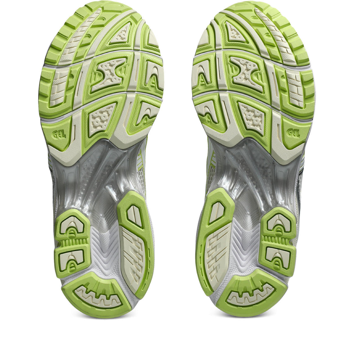 Asics  shoes  neutral running shoes mens  sneakers Gel-Kayano 14 White / Metallic Silver / Lime Green