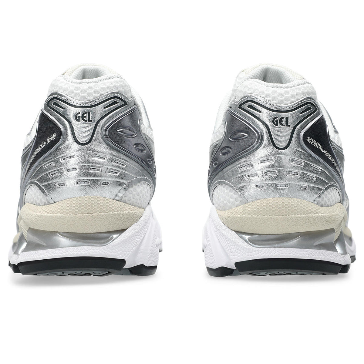 Asics  shoes  neutral running shoes mens  sneakers Gel-Kayano 14 White / Metallic Silver / Dark Green