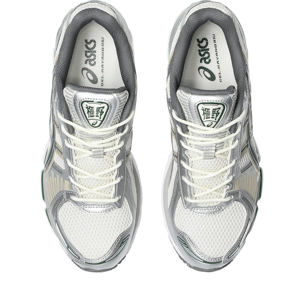 Asics  shoes  neutral running shoes mens  sneakers Gel-Nimbus White / Metallic Silver / Dark Green / Beige