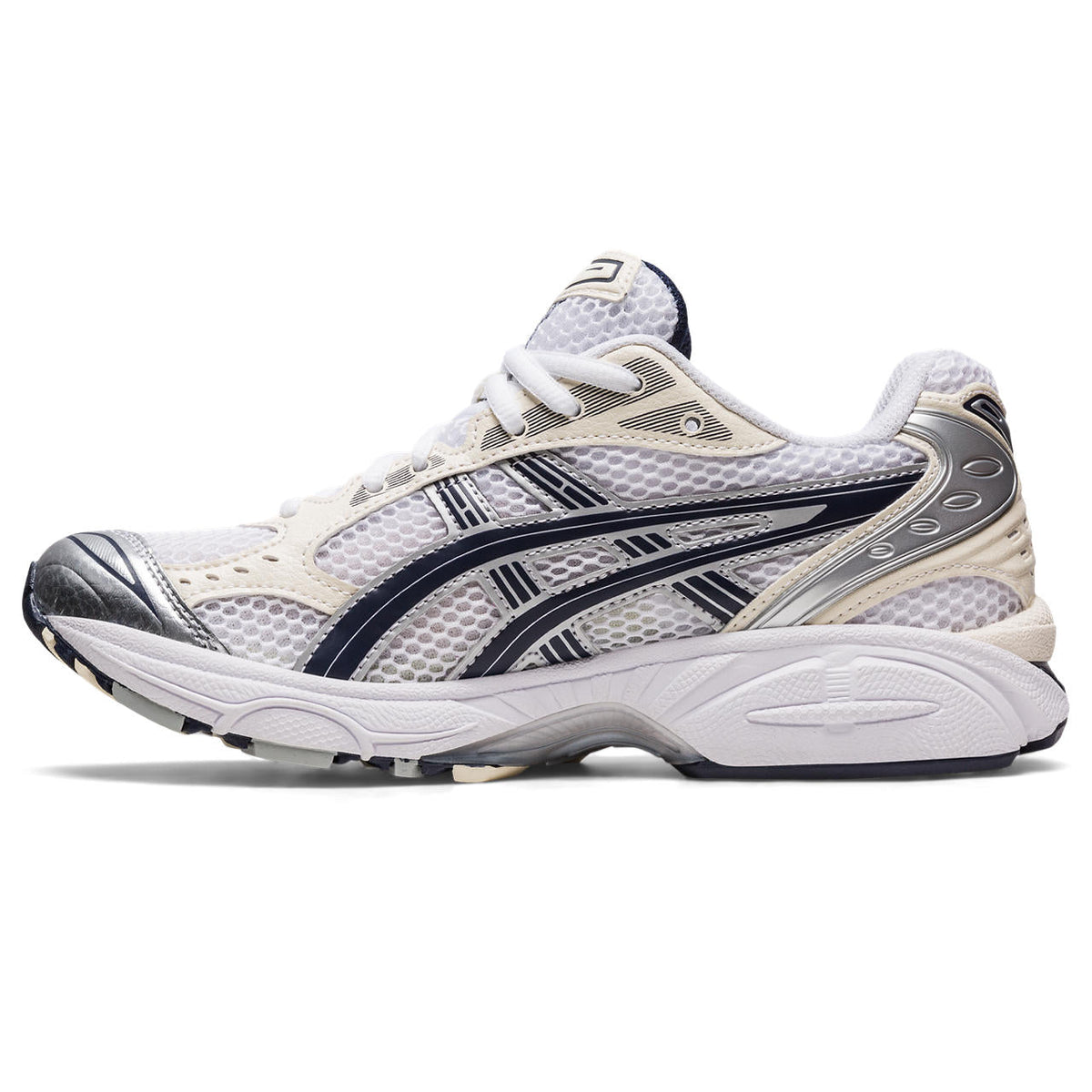 Asics  shoes  neutral running shoes mens  sneakers Gel-Kayano 14 White / Cream / Metallic Silver / Navy