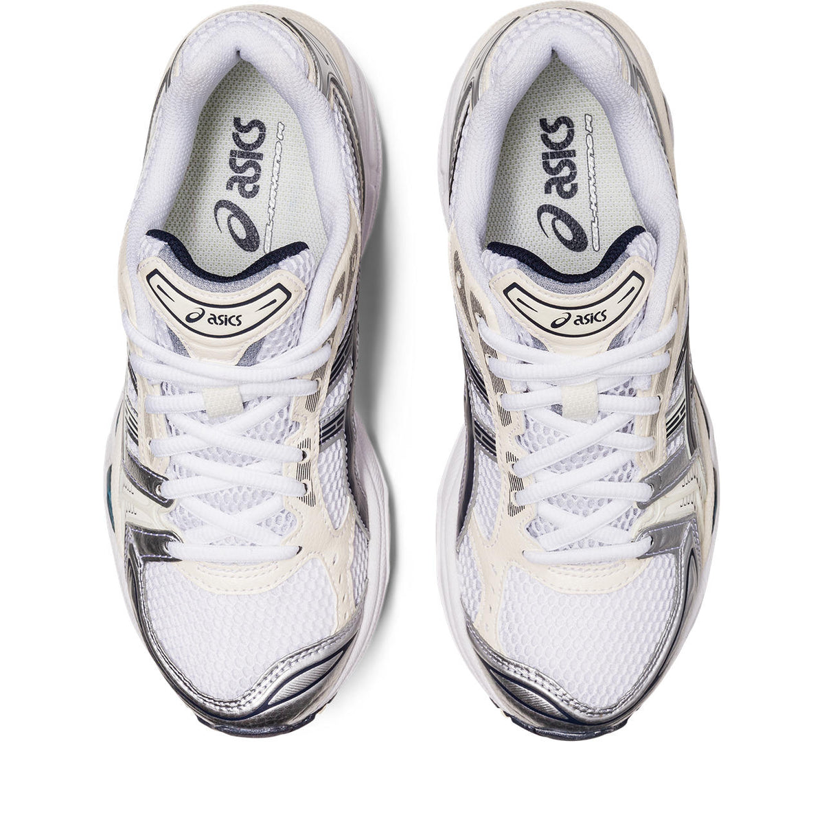 Asics  shoes  neutral running shoes mens  sneakers Gel-Kayano 14 White / Cream / Metallic Silver / Navy