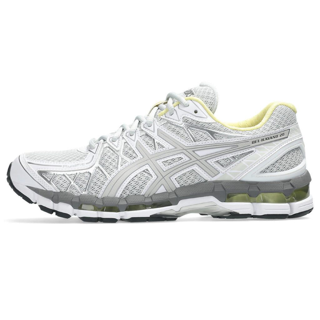 Asics  shoes  neutral running shoes mens  sneakers Gel-Kayano 20 White / Silver / Pale Yellow