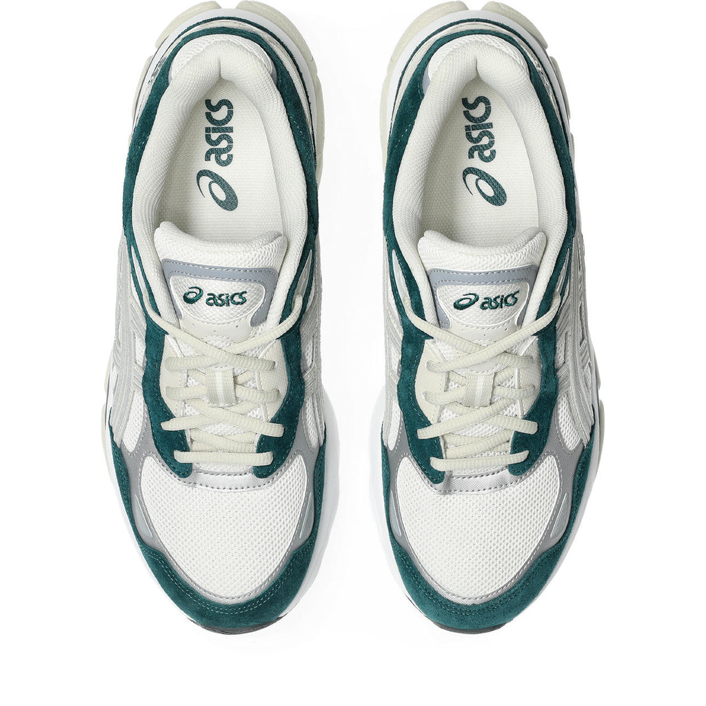 Asics womens shoes  neutral running shoes mens  sneakers Gel-Nimbus 24 – Cream/Teal Green Sneaker