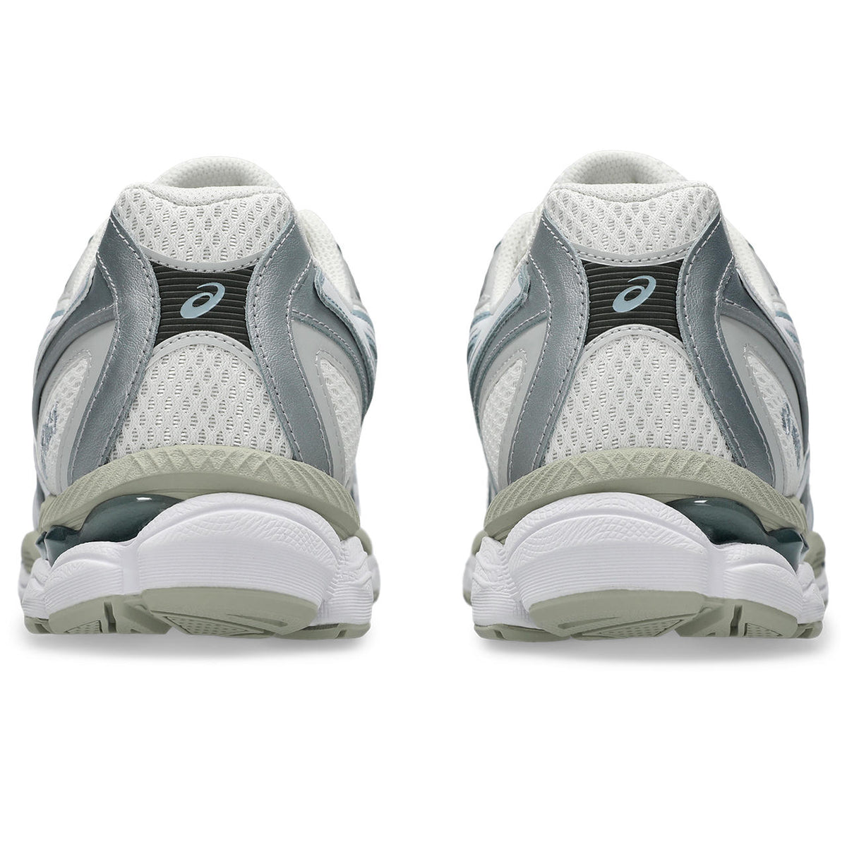 Asics womens shoes  neutral running shoes mens  sneakers Gel-Kayano 14 – White/Silver/Light Blue/Olive Sneaker
