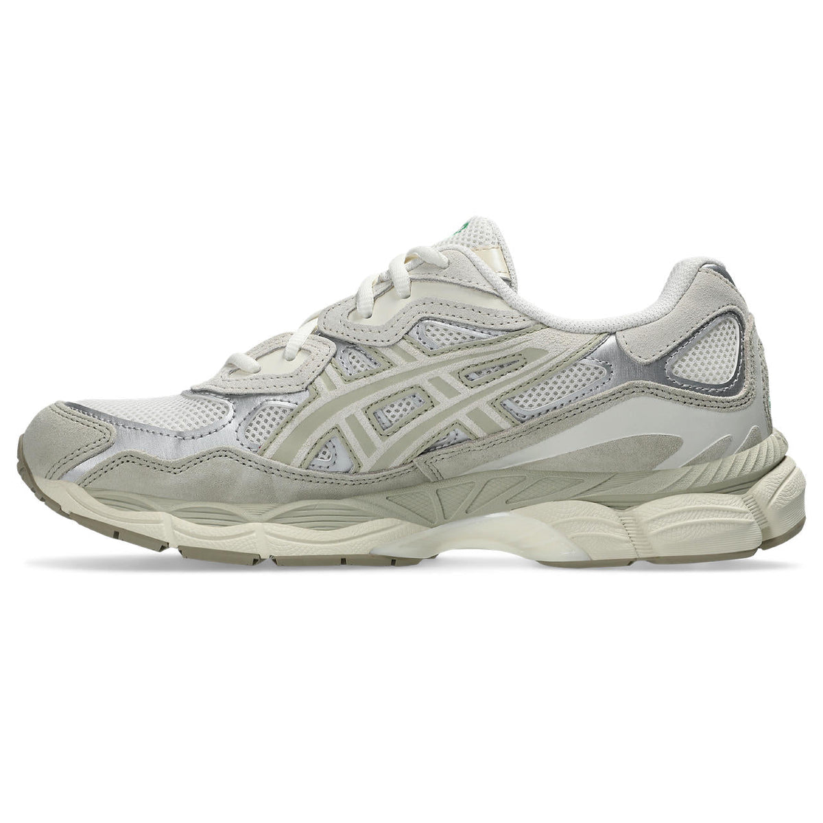 Asics womens shoes  neutral running shoes mens  sneakers Gel-Kayano 14 – Off-White/Silver/Light Olive Sneaker