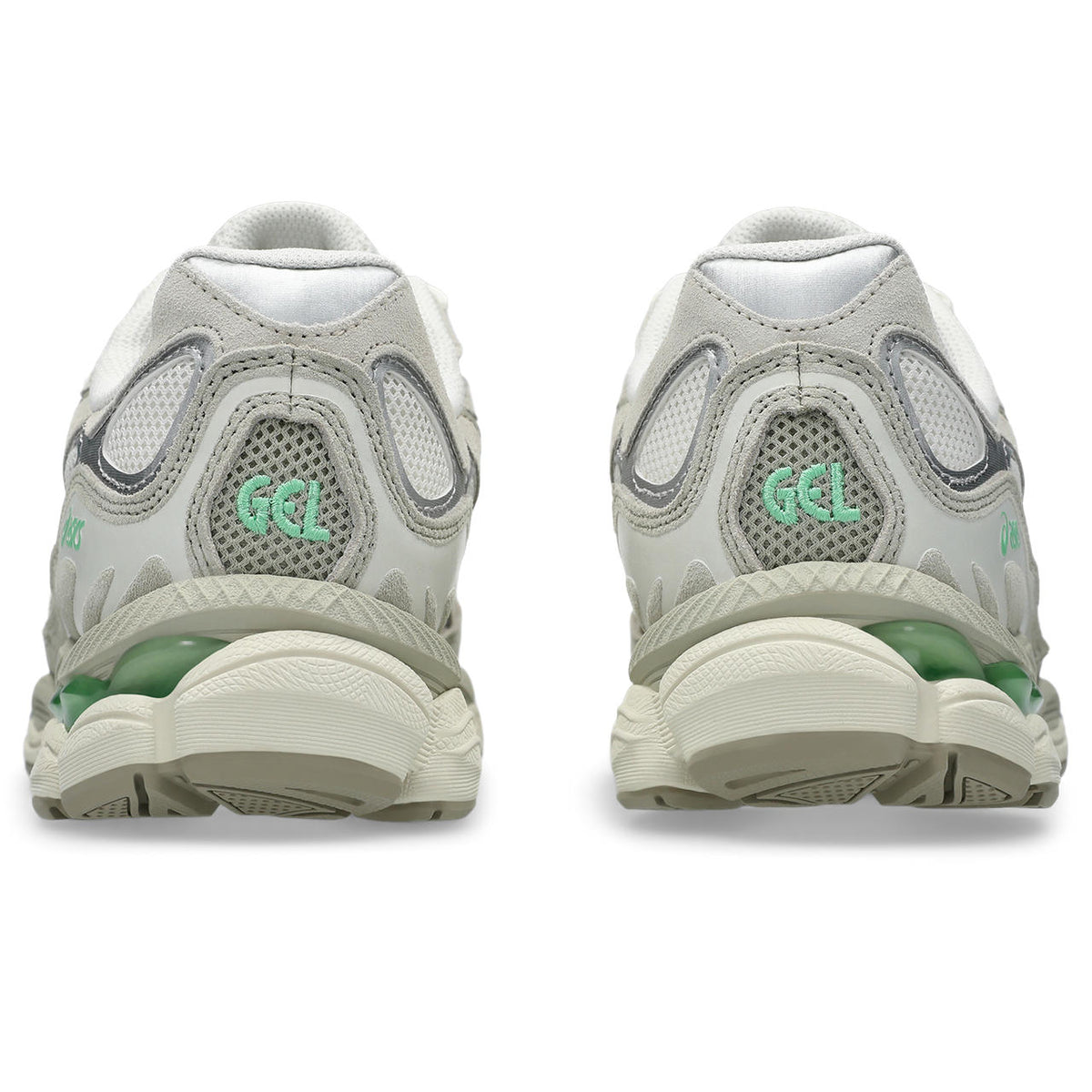 Asics womens shoes  neutral running shoes mens  sneakers Gel-Kayano 14 – Off-White/Silver/Light Olive Sneaker