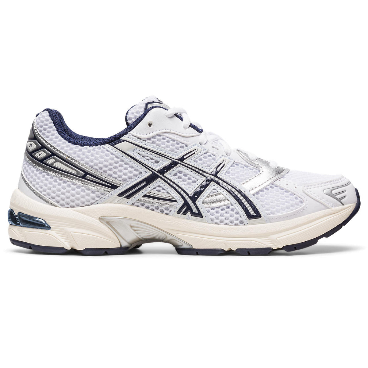 Asics womens shoes  neutral running shoes mens  sneakers Gel-1130 – White/Navy/Silver Sneaker