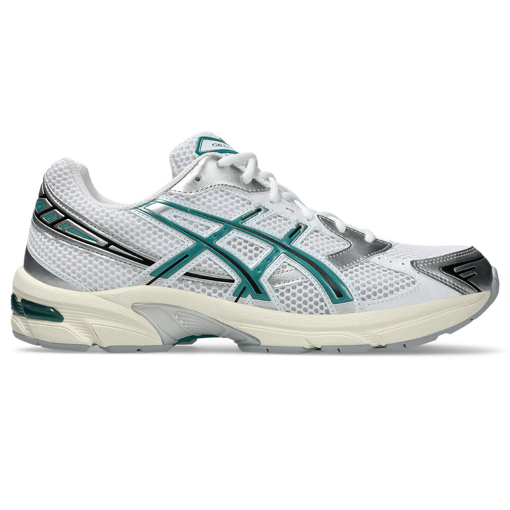 Asics womens shoes  neutral running shoes mens  sneakers Gel-1130 – White/Silver/Teal Green Sneaker