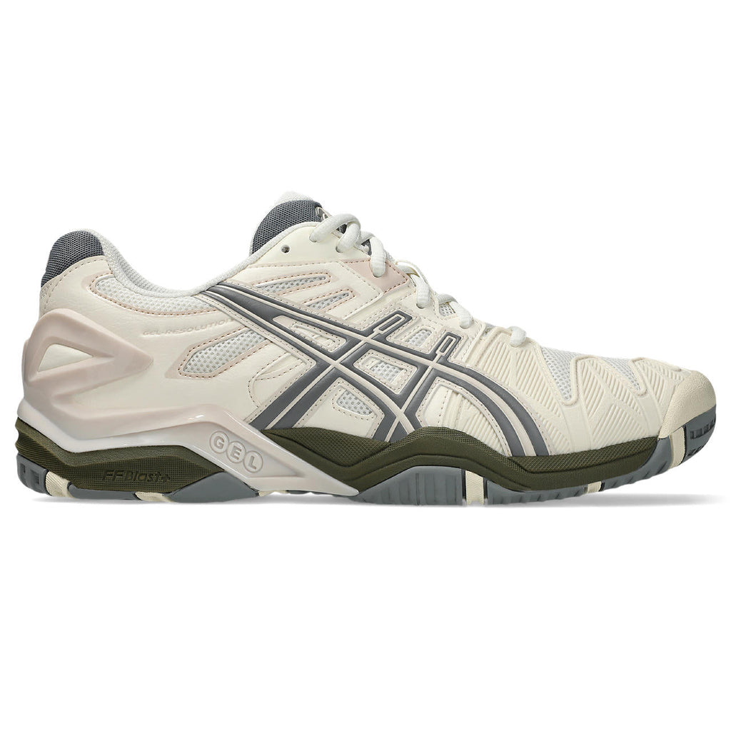 Asics womens shoes  neutral running shoes mens  sneakers Gel-Resolution – Cream/Beige/Dark Grey Tennis Sneaker