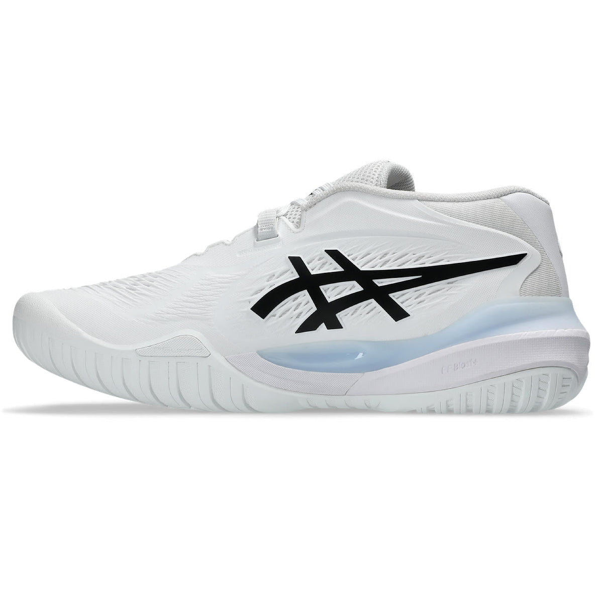 Asics womens shoes  neutral running shoes mens  sneakers Gel-Resolution – White/Black/Light Blue Tennis Sneaker