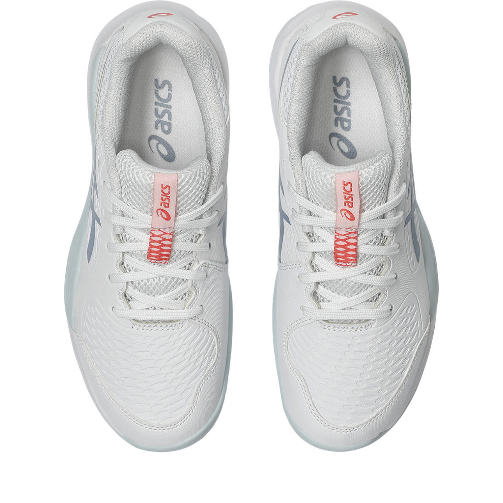 Asics womens shoes  neutral running shoes mens  sneakers Gel-Resolution – White/Dusty Blue Tennis Sneaker