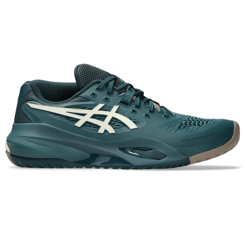 Asics womens shoes  neutral running shoes mens  sneakers Gel-Resolution – Teal Green/Cream/Gum Tennis Sneaker
