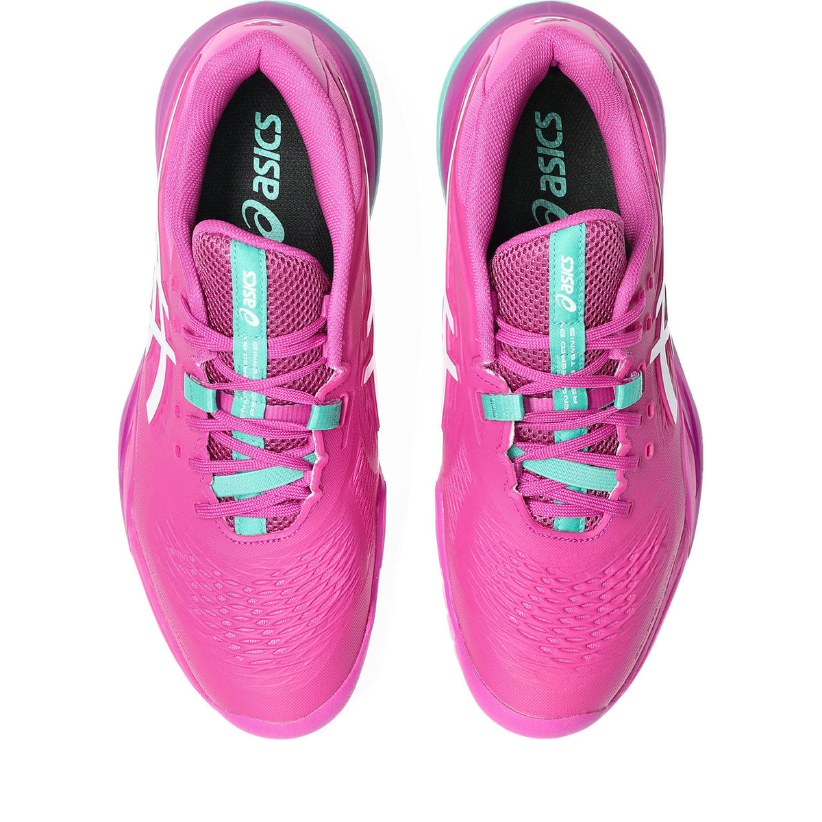 Asics womens shoes  neutral running shoes mens  sneakers Gel-Resolution – Hot Pink/White/Turquoise Tennis Sneaker