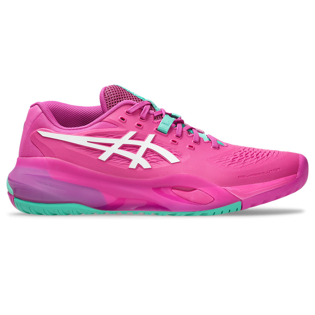 Asics womens shoes  neutral running shoes mens  sneakers Gel-Resolution – Hot Pink/White/Turquoise Tennis Sneaker