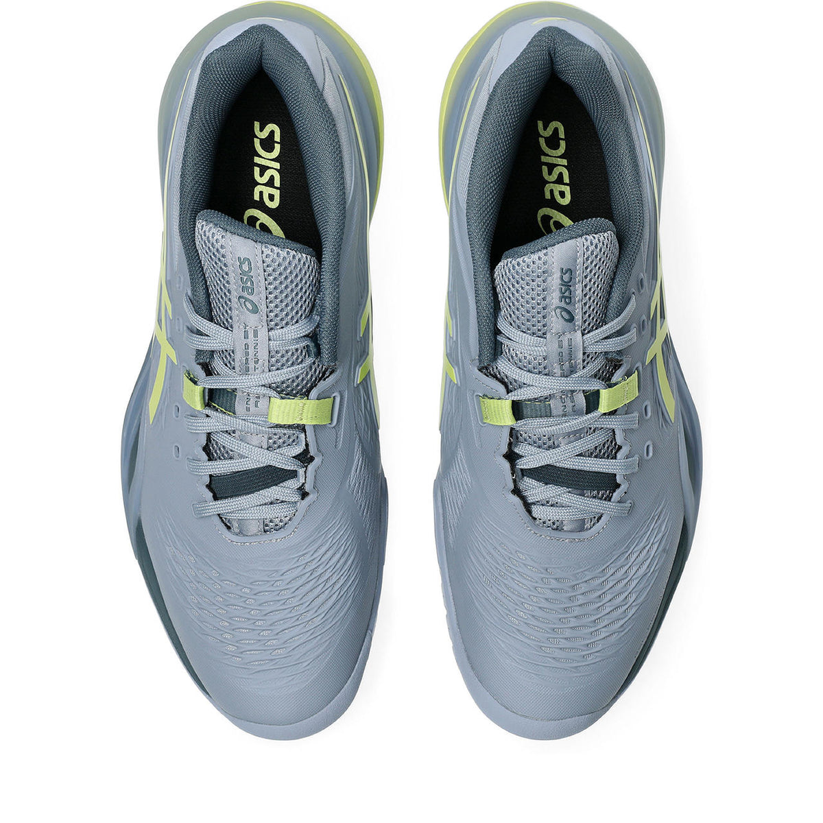 Asics womens shoes  neutral running shoes mens  sneakers Gel-Resolution – Grey/Pale Lime Yellow Tennis Sneaker