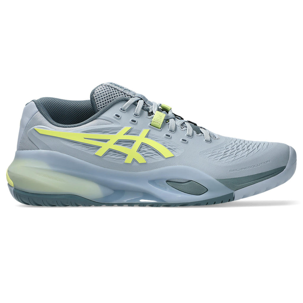 Asics womens shoes  neutral running shoes mens  sneakers Gel-Resolution – Light Grey/Lime Yellow Tennis Sneaker