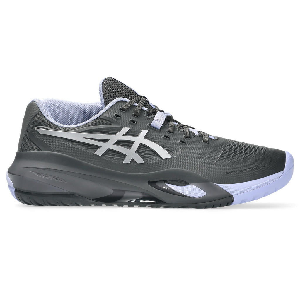 Asics womens shoes  neutral running shoes mens  sneakers Gel-Resolution – Dark Grey/Silver/Lavender Tennis Sneaker
