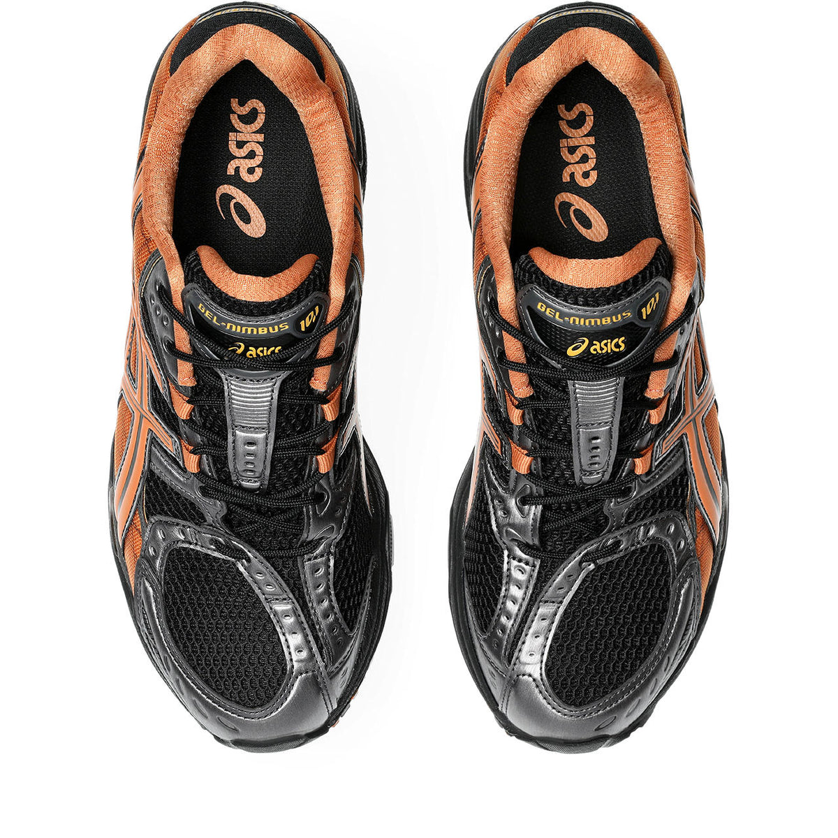 womens shoes  neutral running shoes mens  sneakers Gel-1130 Black / Orange / Metallic Silver