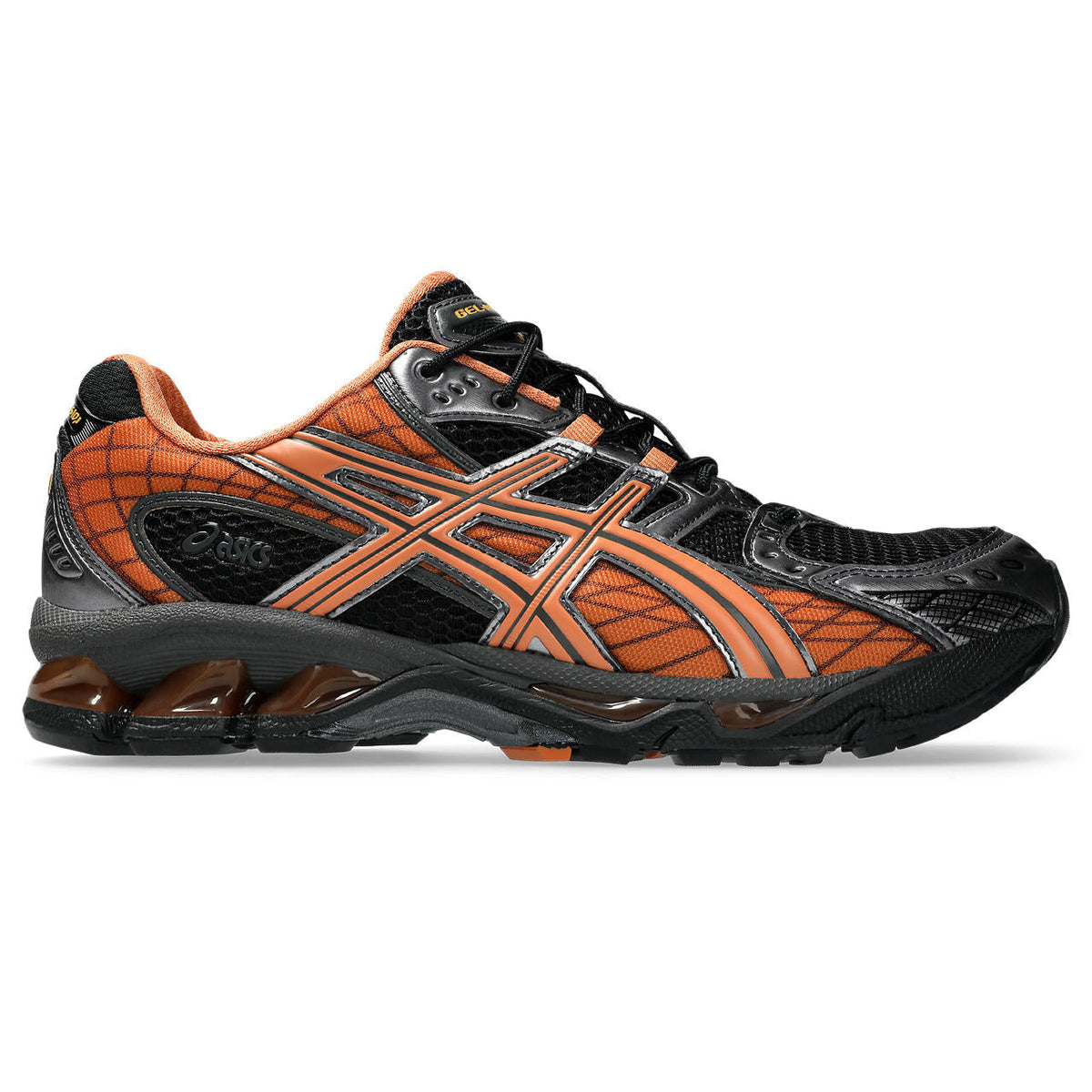 womens shoes  neutral running shoes mens  sneakers Gel-1130 Black / Orange / Metallic Silver