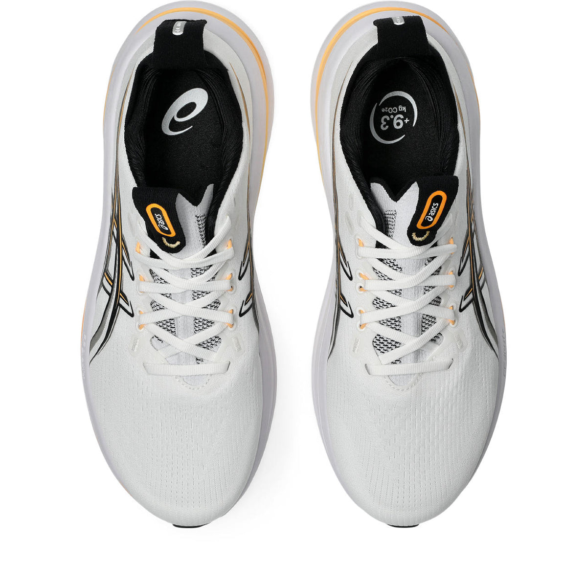 Asics womens shoes  neutral running shoes mens  sneakers  Gel-Nimbus 27 White / Black / Orange