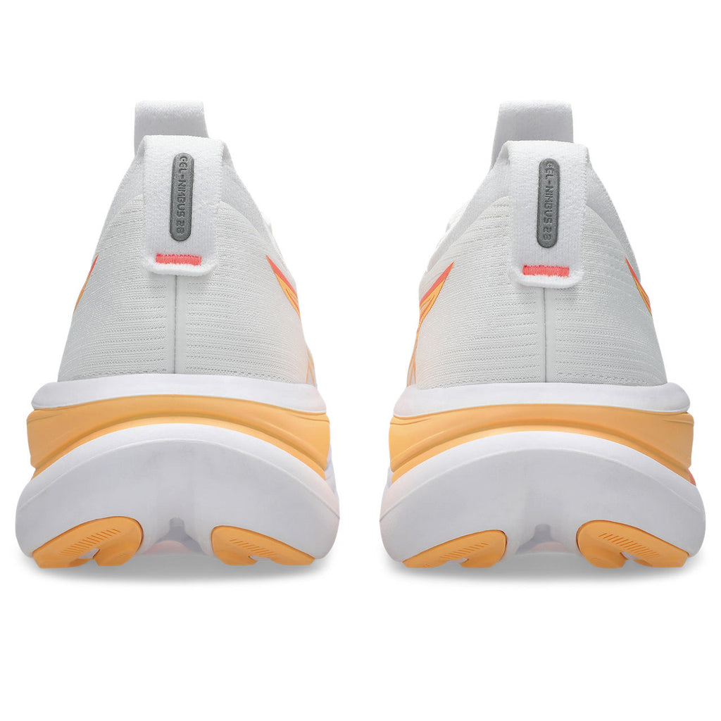 Asics womens shoes  neutral running shoes mens  sneakers Gel-Nimbus 27 White / Orange / Yellow