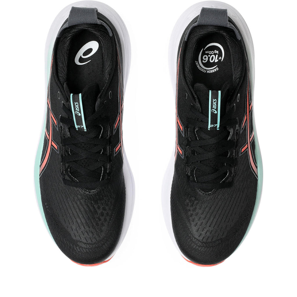 Asics womens shoes  neutral running shoes mens  sneakers  Gel-Nimbus 27 Black / Coral / White