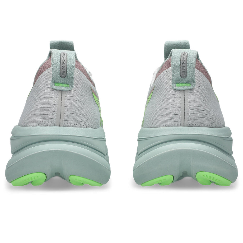Asics womens shoes  neutral running shoes mens  sneakers Gel-Nimbus 27 Light Gray / Lime Green / Mint