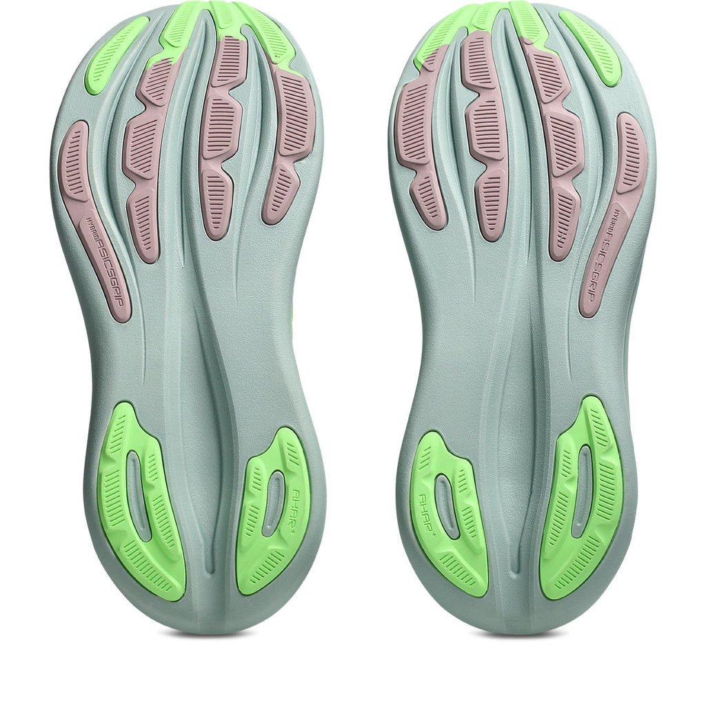 Asics womens shoes  neutral running shoes mens  sneakers Gel-Nimbus 27 Light Gray / Lime Green / Mint