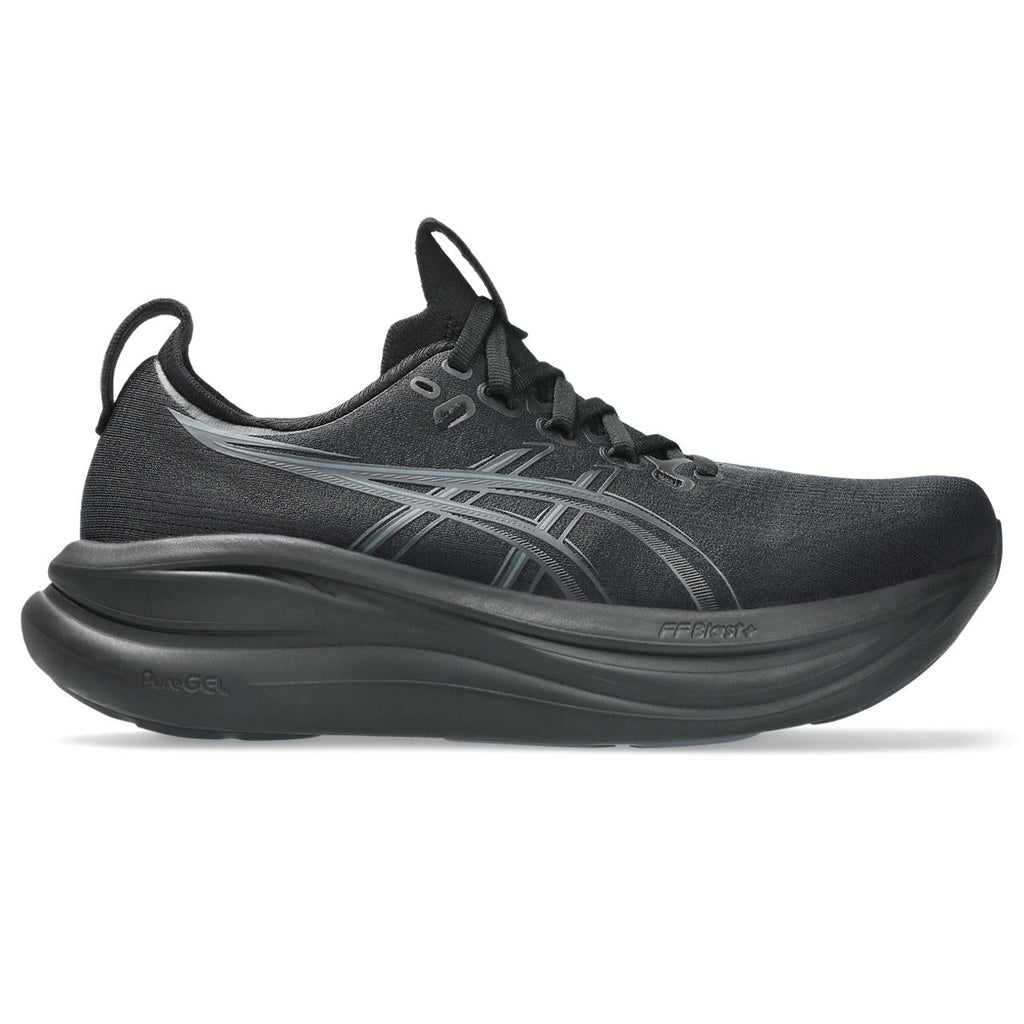 Asics womens shoes  neutral running shoes mens  sneakers  Gel-Nimbus 28 – Triple Black Running Shoe