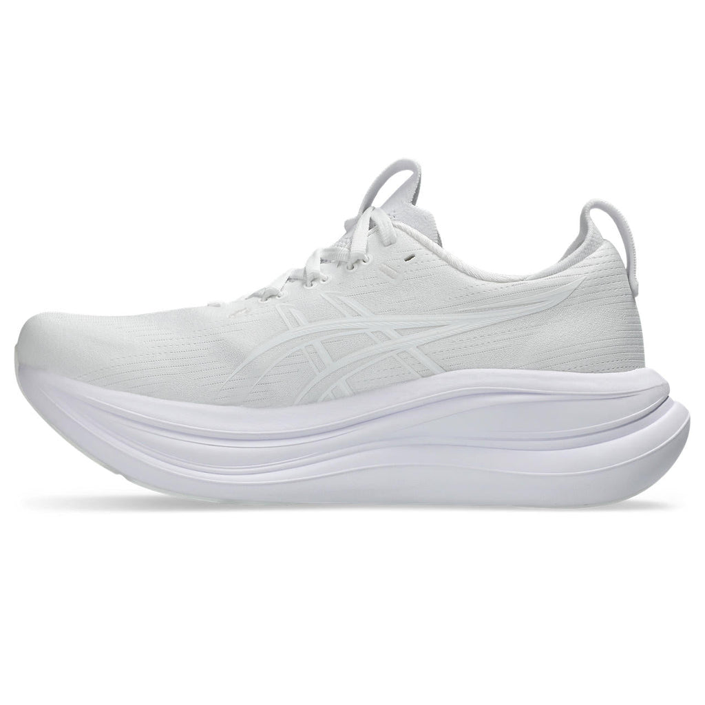 Asics womens shoes  neutral running shoes mens  sneakers  Gel-Nimbus 28 – Triple White Running Shoe
