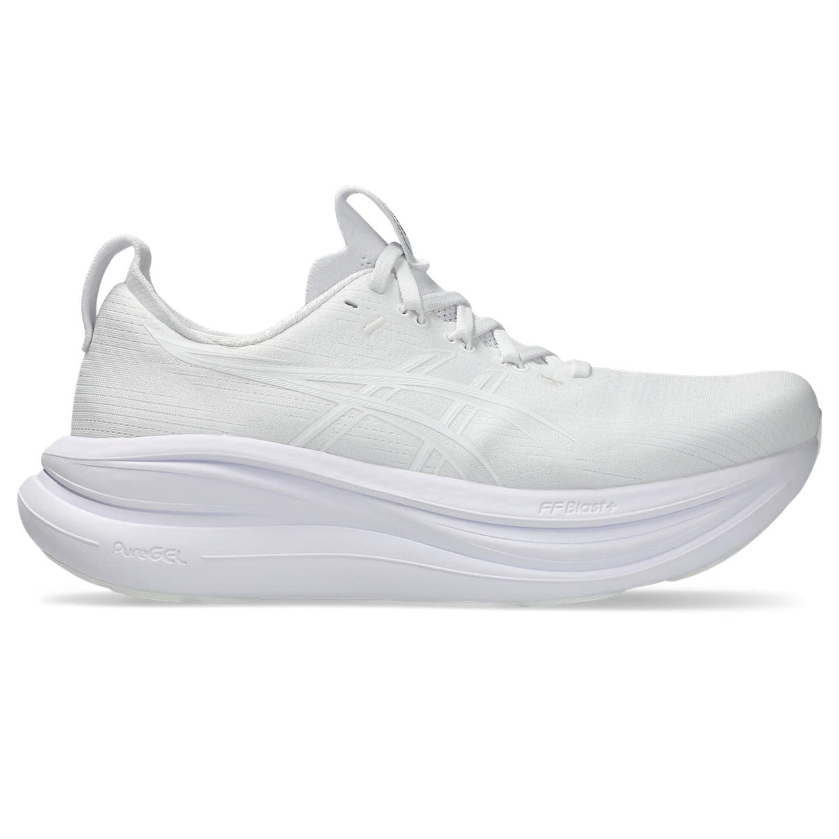 Asics womens shoes  neutral running shoes mens  sneakers  Gel-Nimbus 28 – Triple White Running Shoe
