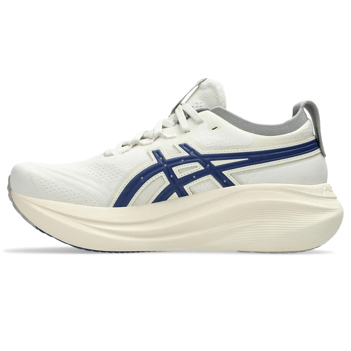 Asics womens shoes  neutral running shoes mens  sneakers Gel-Nimbus Off-White / Navy Blue