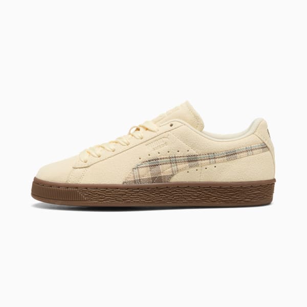 Puma Suede — Cream / Plaid puma shoes for men  womens shoes  roma shoes