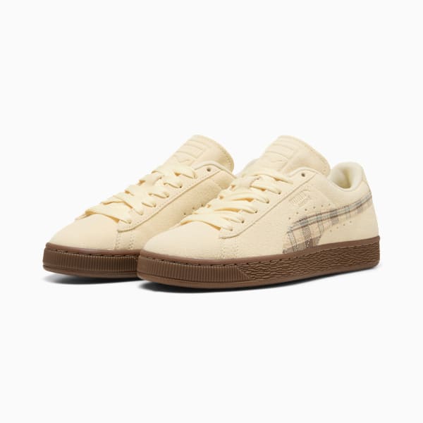 Puma Suede — Cream / Plaid puma shoes for men  womens shoes  roma shoes