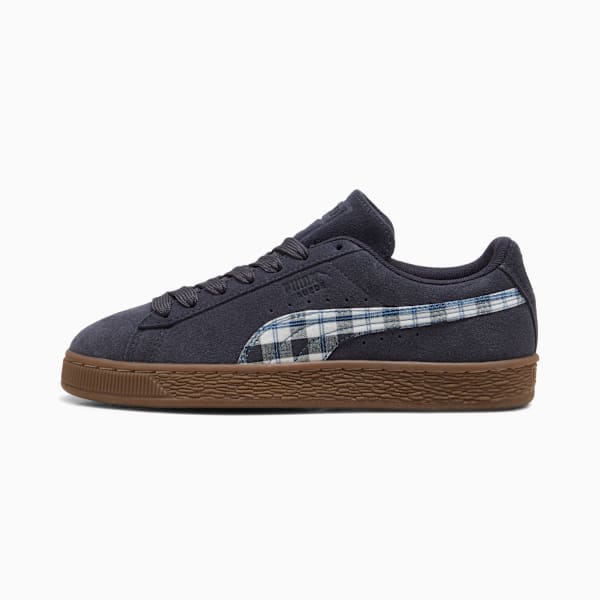 Puma Suede — Navy Blue / Plaid puma shoes for men  womens shoes  roma shoes