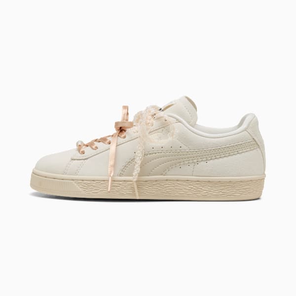 Puma Suede — Cream / Lace Ribbon / Pearl puma shoes for men  womens shoes  roma shoes