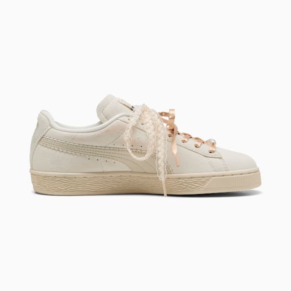 Puma Suede — Cream / Lace Ribbon / Pearl puma shoes for men  womens shoes  roma shoes