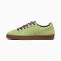 Puma Suede — Green / Metal Eyelets / Purple Laces puma shoes for men  womens shoes  roma shoes