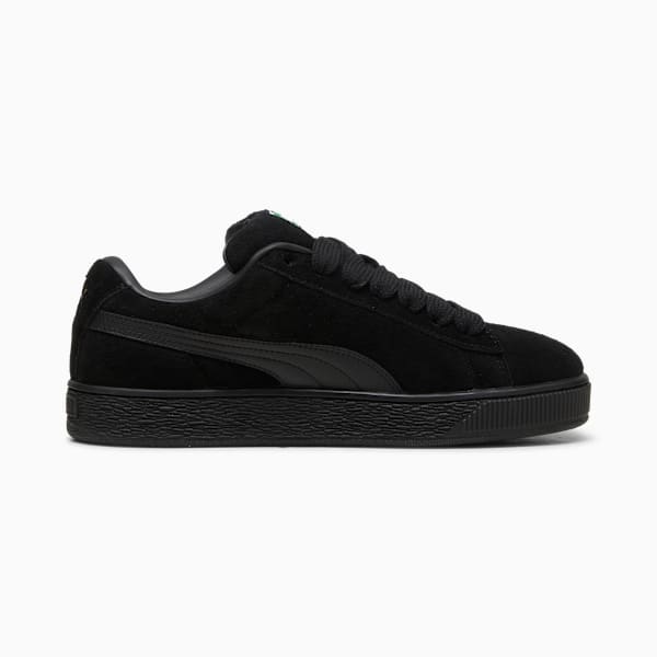 PUMA Suede XL All Black-Gold  puma shoes for men  womens shoes  roma shoes