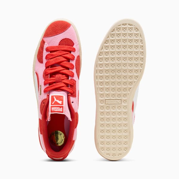PUMA Suede Classic Pink-Red Polka Dot  puma shoes for men  womens shoes  roma shoes
