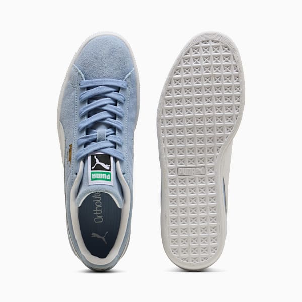 PUMA Suede Classic Light Blue-White-Gold  puma shoes for men  womens shoes  roma shoes