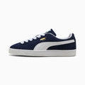 PUMA Suede Classic Navy Blue-White-Gold puma shoes for men  womens shoes  roma shoes