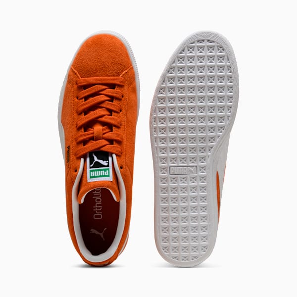 PUMA Suede Classic Orange‑White‑Gold puma shoes for men  womens shoes  roma shoes