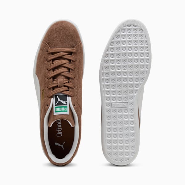 PUMA Suede XL Warm Brown-White-Gold puma shoes for men  womens shoes  roma shoes