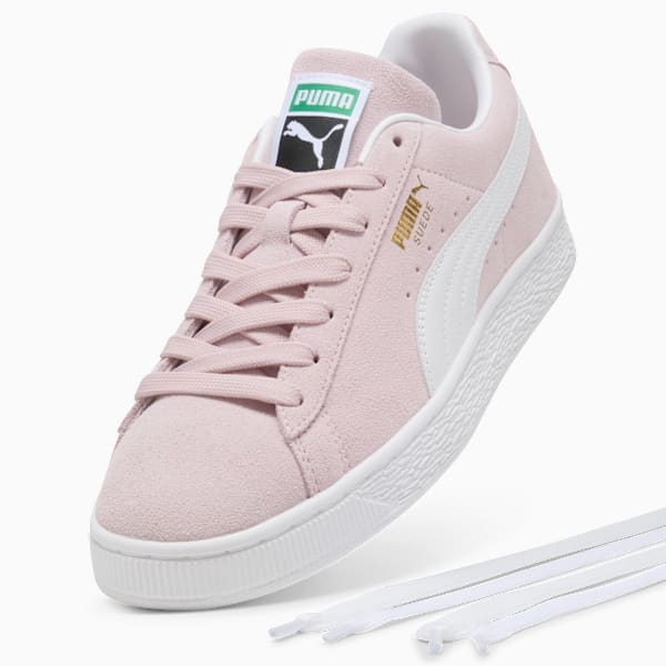 PUMA Suede Classic Pastel Pink-White-Gold puma shoes for men  womens shoes  roma shoes