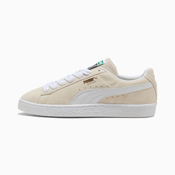 PUMA Suede Classic Cream-White-Gold puma shoes for men  womens shoes  roma shoes