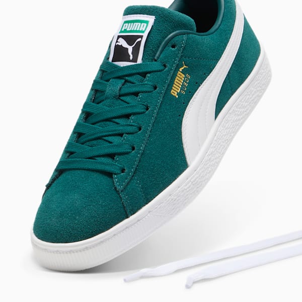PUMA Suede Classic Deep Green-White-Gold puma shoes for men  womens shoes  roma shoes