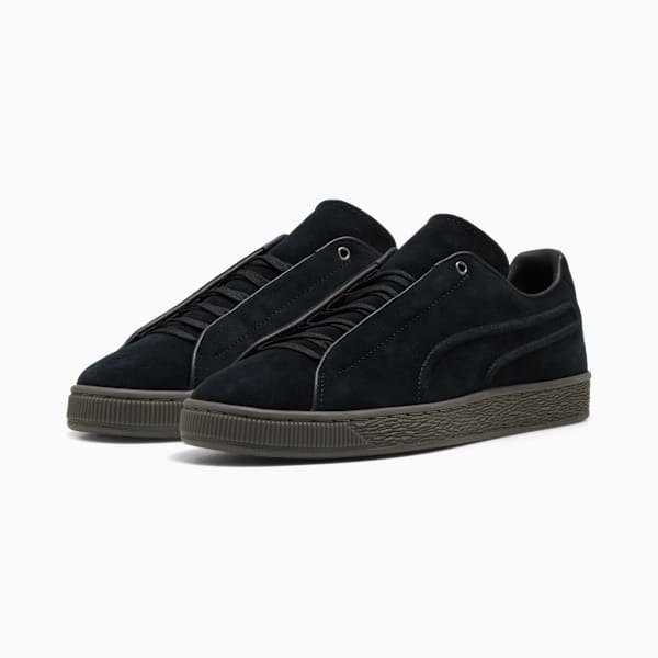 PUMA Suede Premium Black-Olive Sole puma shoes for men  womens shoes  roma shoes