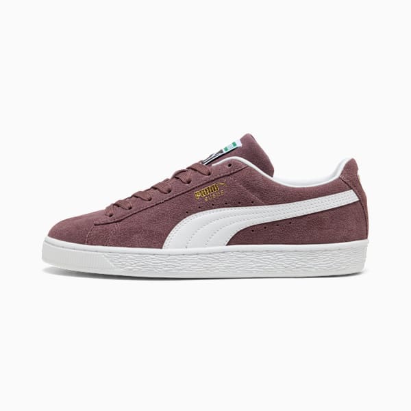 PUMA Suede Classic Dusty Plum-White-Gold puma shoes for men  womens shoes  roma shoes