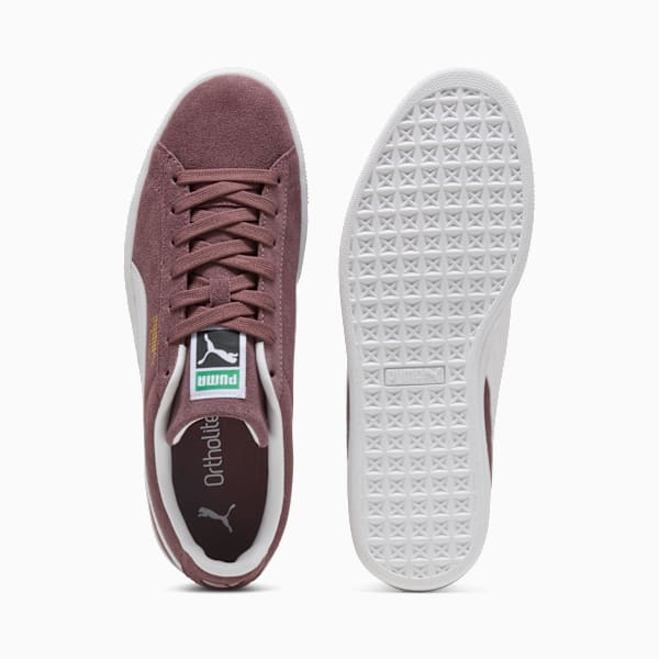 PUMA Suede Classic Dusty Plum-White-Gold puma shoes for men  womens shoes  roma shoes